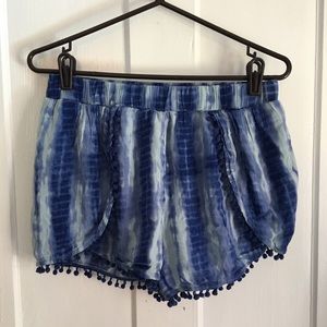 Tie dye blue shorts